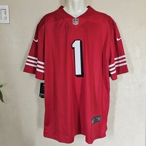 San Francisco 49ers DEEBO SAMUEL SR.#1 Red Jersey Size Mens Large NEW with TAGS⁹